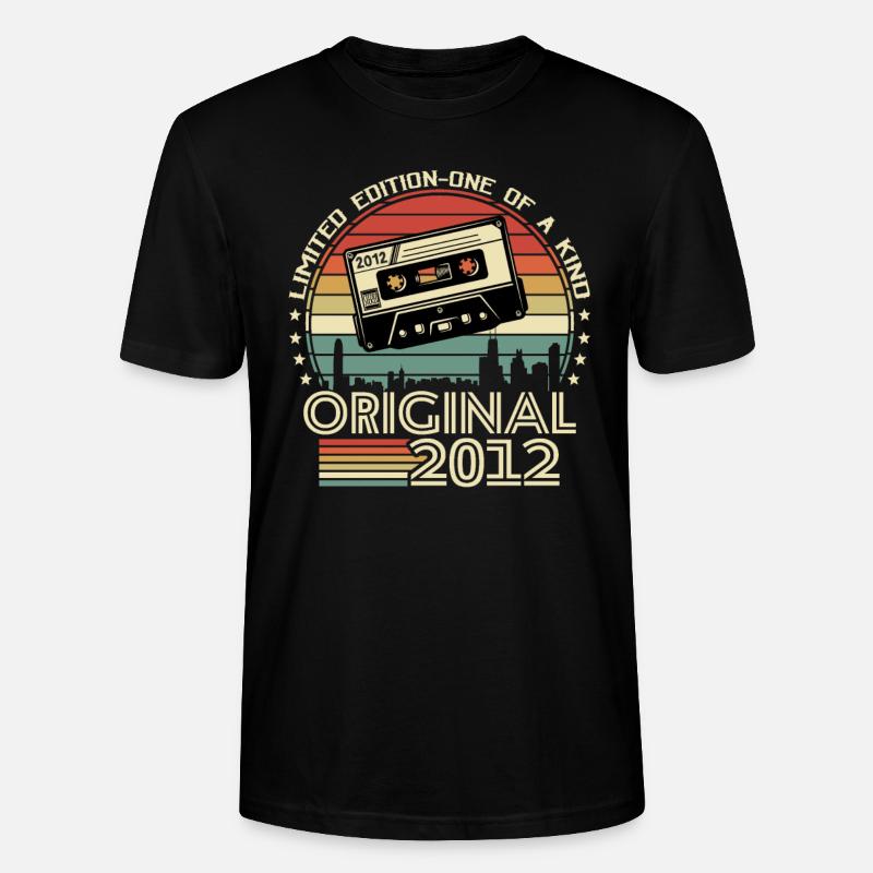 Retro 2012s Gift - Stanley/Stella CRAFTER Unisex Organic T-Shirt - black