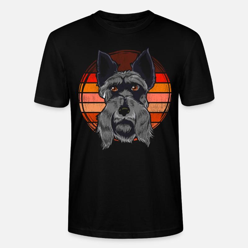 Retro Scottish Terrier - Stanley/Stella Unisex Bio-T-Shirt CRAFTER - Schwarz