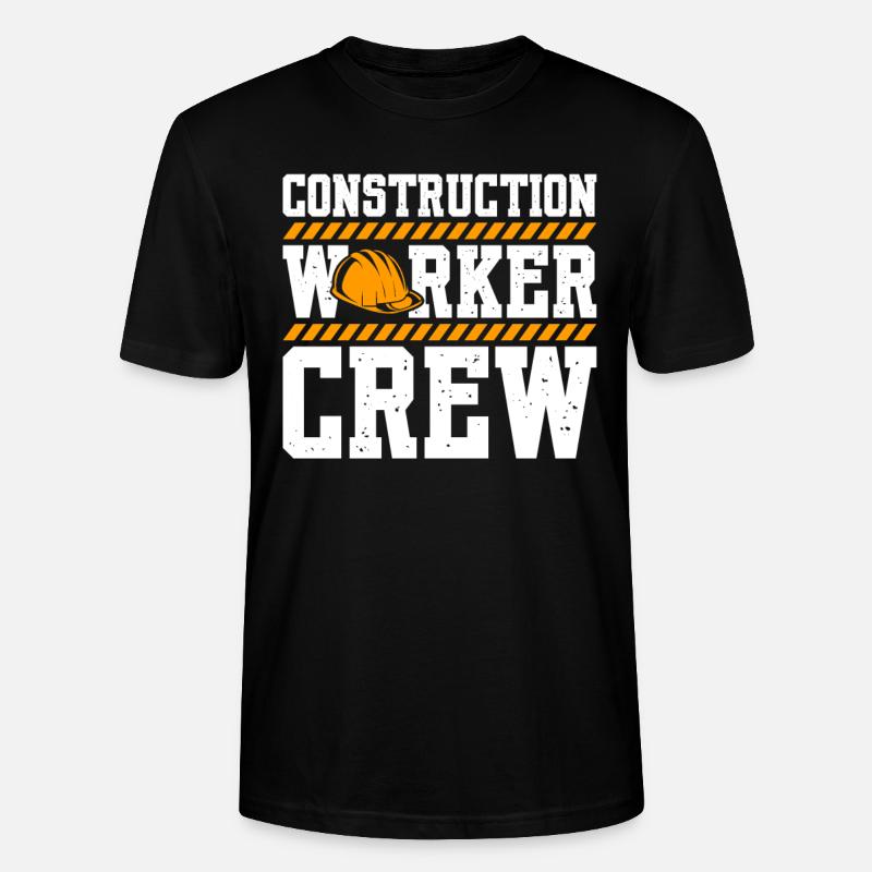 Construction Worker Crew - Stanley/Stella CRAFTER Unisex Organic T-Shirt - black