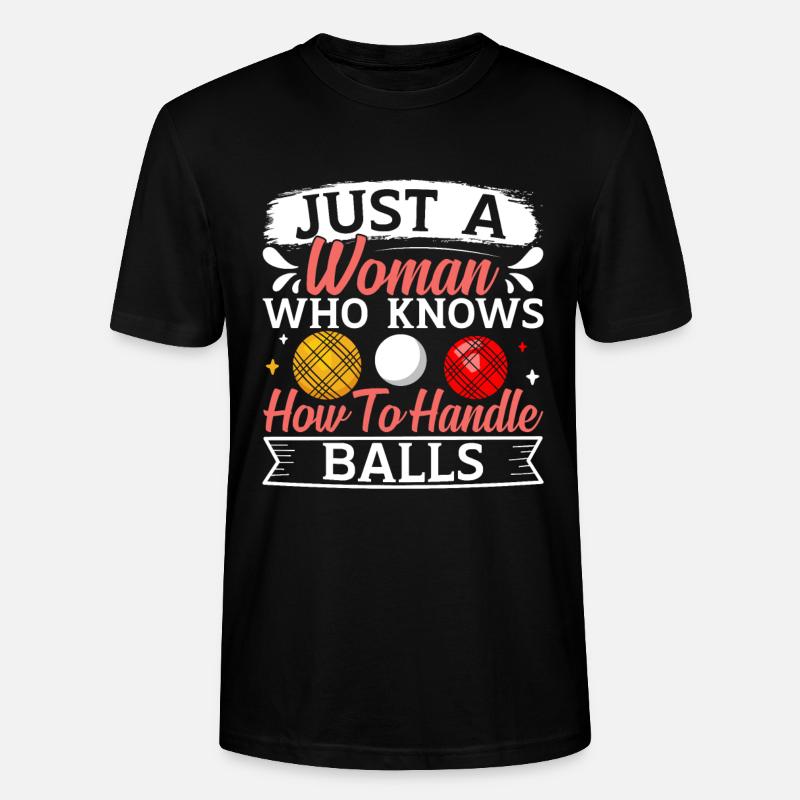 Funny Bocce Game - Stanley/Stella Unisex Bio-T-Shirt CRAFTER - Schwarz
