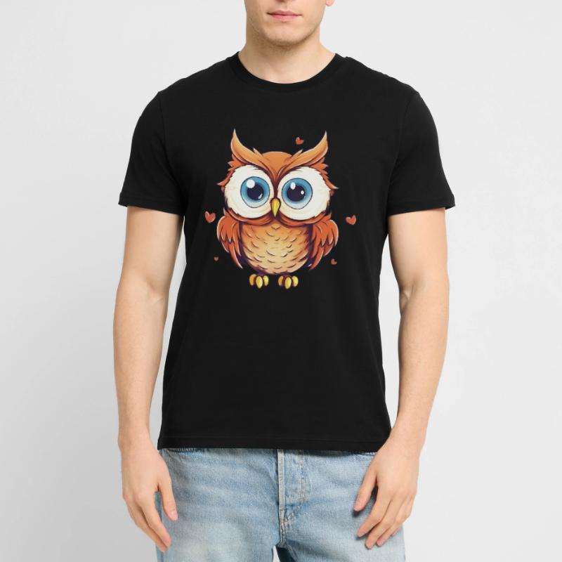 Nachteule Eule Eulen Vogel Stanley/Stella Unisex Bio-T-Shirt CRAFTER