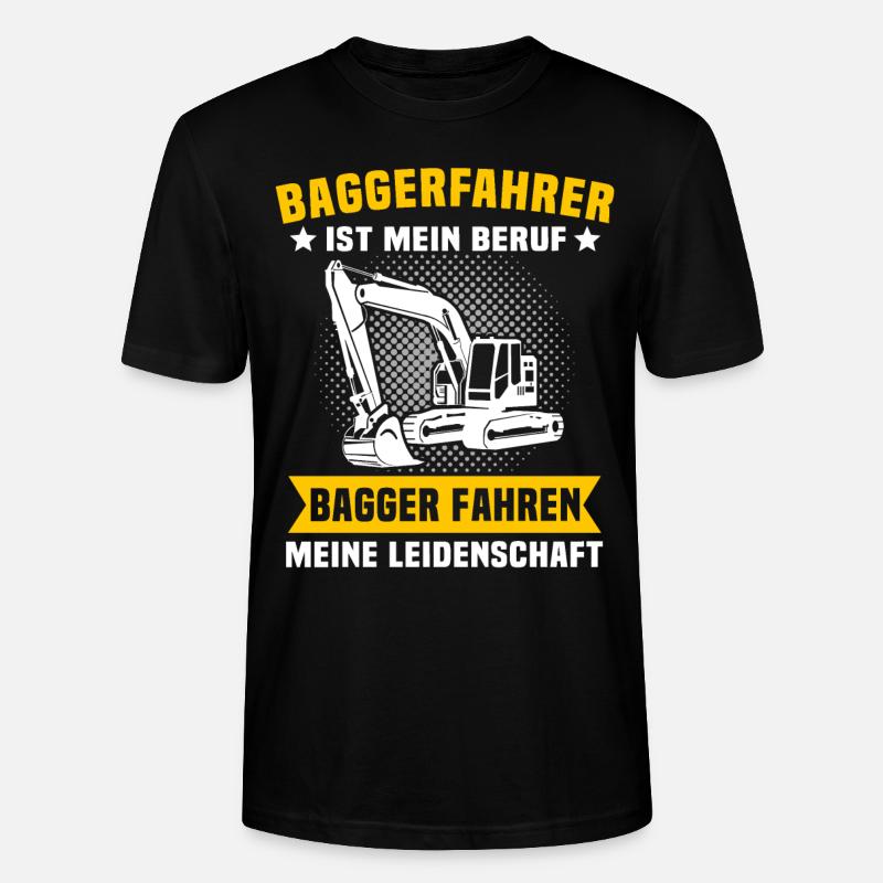Baggerfuehrer Baggerfahrer - Stanley/Stella Unisex Bio-T-Shirt CRAFTER - Schwarz