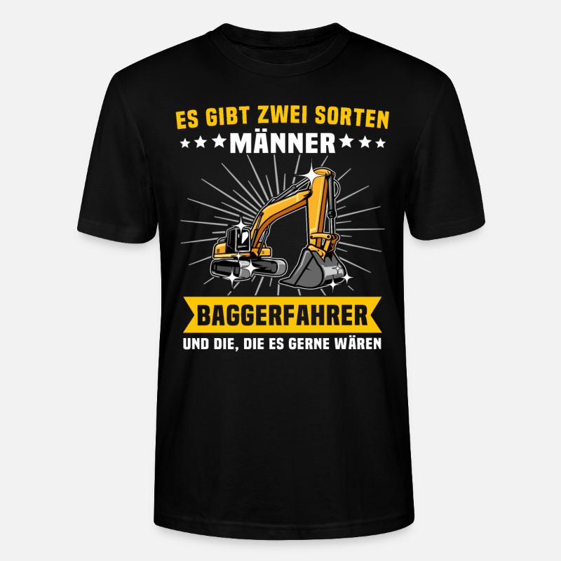 Baggerfuehrer Baggerfahrer - Stanley/Stella Unisex Bio-T-Shirt CRAFTER - Schwarz