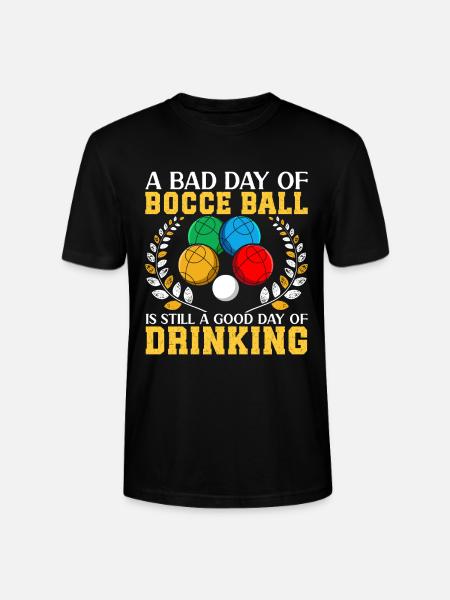 Funny Bocce Game - Stanley/Stella CRAFTER Unisex Organic T-Shirt - black