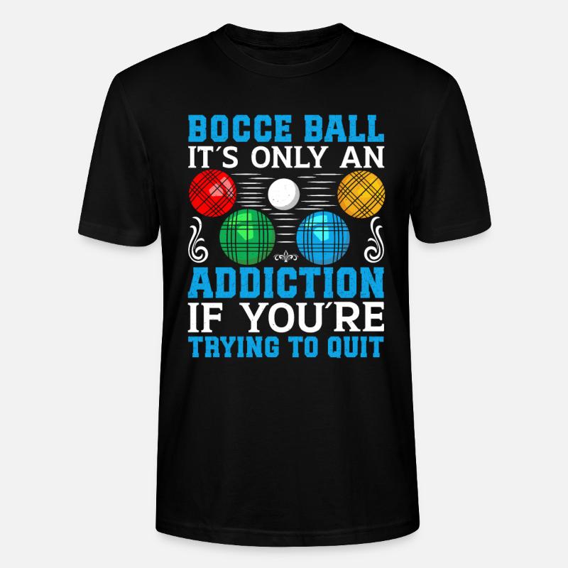 Funny Bocce Game - Stanley/Stella Unisex Bio-T-Shirt CRAFTER - Schwarz