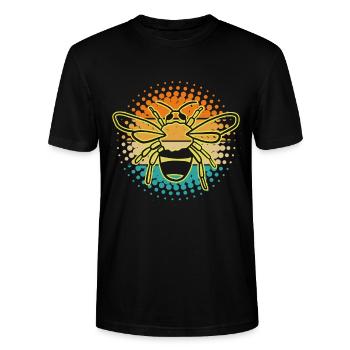 Bee for beekeepers and beekeepers - Stanley/Stella CRAFTER Unisex Organic T-Shirt - black - Front - Alina (178cm) & Michal (187cm)