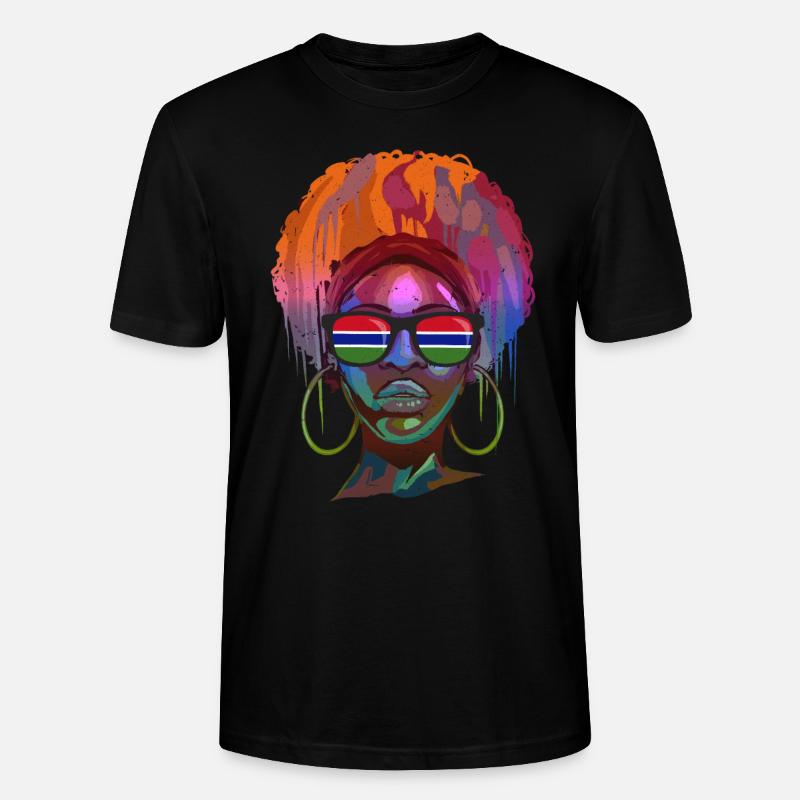 Gambia - Stanley/Stella Unisex Bio-T-Shirt CRAFTER - Schwarz