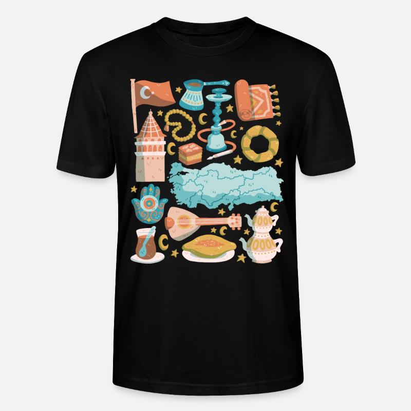 Turkey - Stanley/Stella CRAFTER Unisex Organic T-Shirt - black