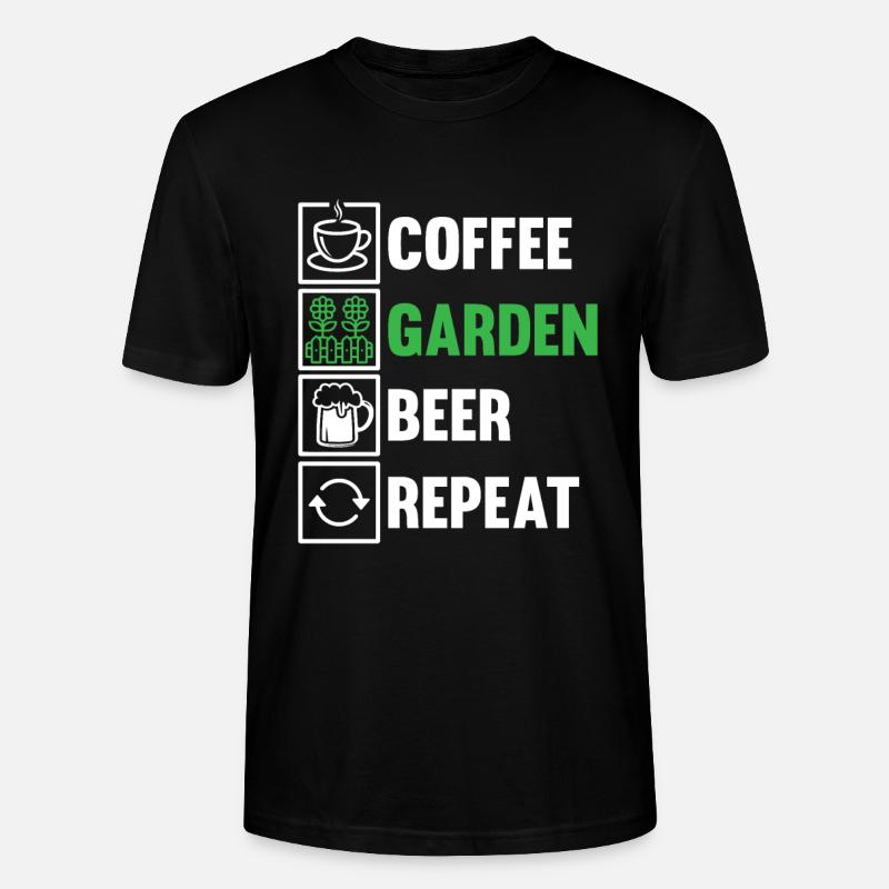 Hobbygärtner Garten Kaffee Garten Bier - Stanley/Stella Unisex Bio-T-Shirt CRAFTER - Schwarz