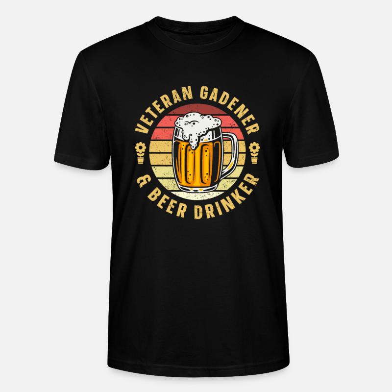 Hobbygärtner Garten Witzig Garten Bier - Stanley/Stella Unisex Bio-T-Shirt CRAFTER - Schwarz