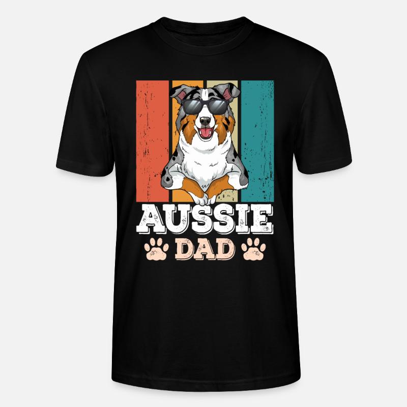 Aussie Dad - Stanley/Stella Unisex Bio-T-Shirt CRAFTER - Schwarz