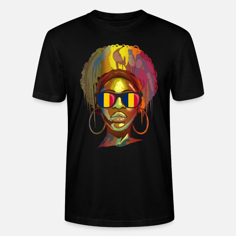 Tschad - Stanley/Stella Unisex Bio-T-Shirt CRAFTER - Schwarz