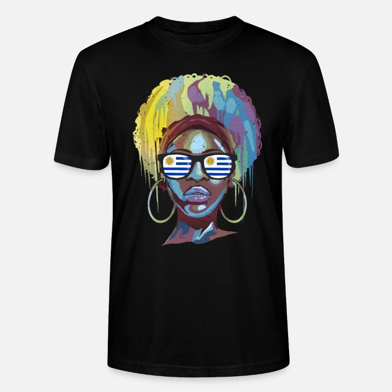 Uruguay - Stanley/Stella Unisex Bio-T-Shirt CRAFTER - Schwarz