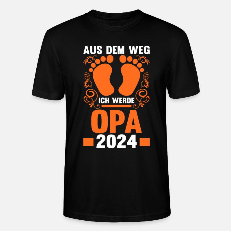 Werdender Opa 2043 - Stanley/Stella Unisex Bio-T-Shirt CRAFTER - Schwarz