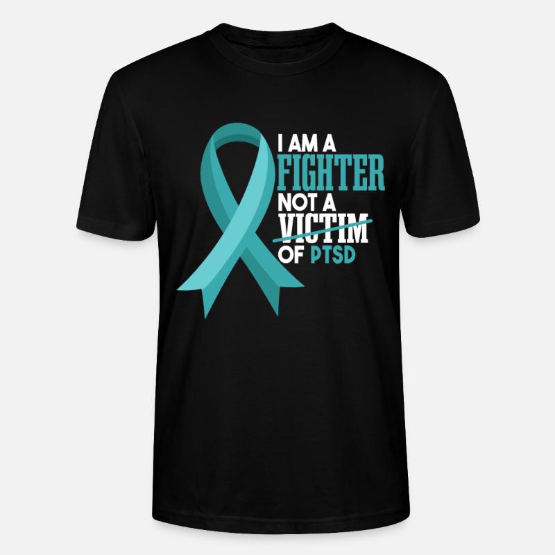 Ich bin ein Kämpfer | PTBS-Krieger - Stanley/Stella Unisex Bio-T-Shirt CRAFTER - Schwarz