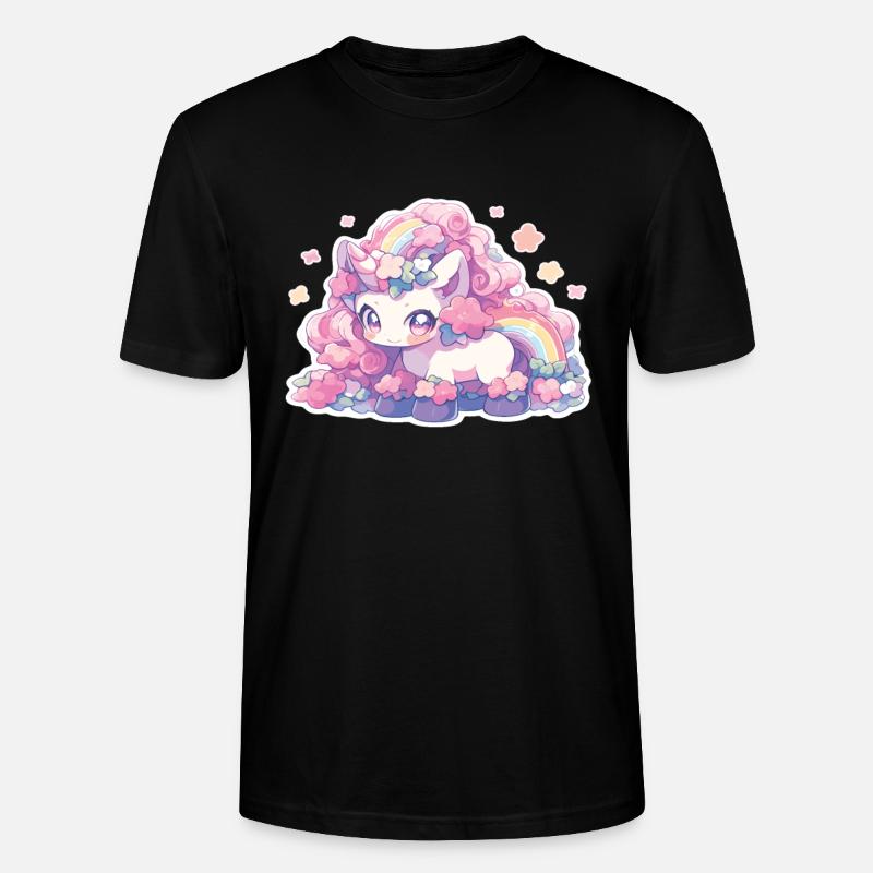 Einhörner Regenbogen Einhorn Regenbogen - Stanley/Stella Unisex Bio-T-Shirt CRAFTER - Schwarz