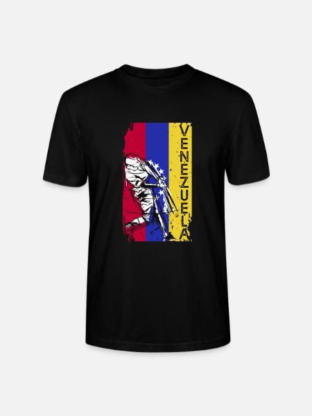 Venezuela Baseball - Stanley/Stella CRAFTER Unisex Organic T-Shirt - black