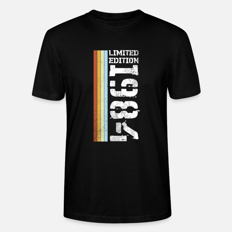 Edition Limitée Rétro 1984 - T-shirt bio CRAFTER Stanley Stella Unisexe - noir