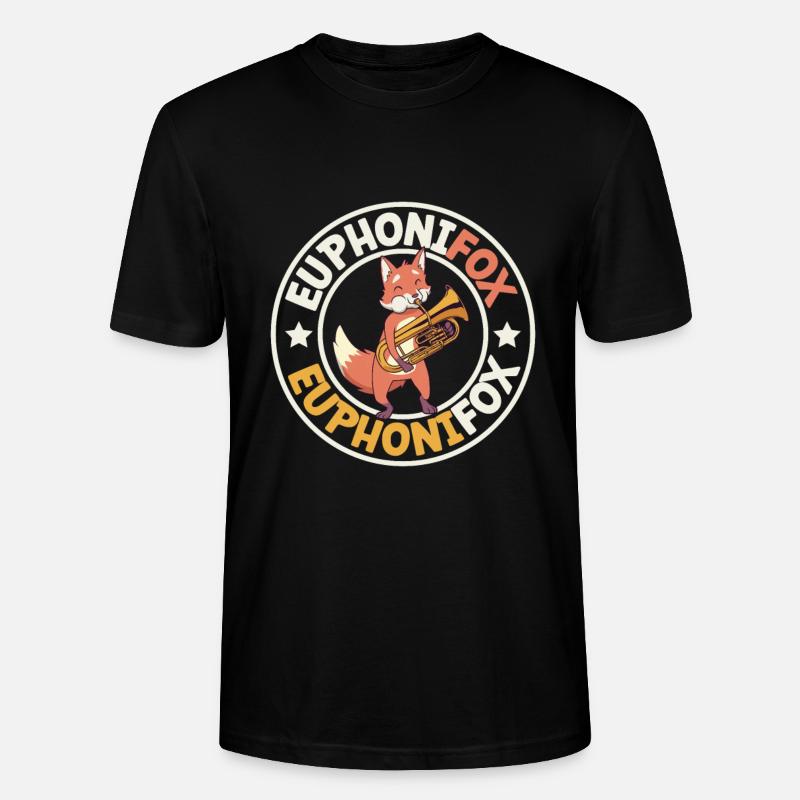 Euphonifox - Fuchs mit Euphonium - Stanley/Stella Unisex Bio-T-Shirt CRAFTER - Schwarz