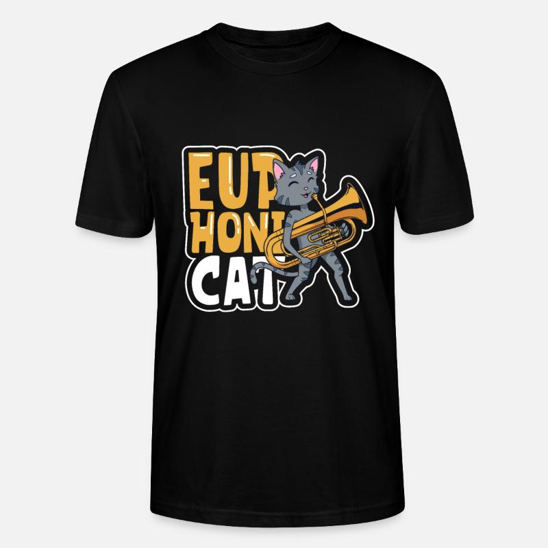 Euphonicat - Katze mit Euphonium - Stanley/Stella Unisex Bio-T-Shirt CRAFTER - Schwarz