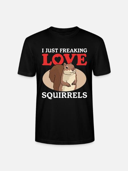 Cute Squirrel Squirrel Gift - Stanley/Stella CRAFTER Unisex Organic T-Shirt - black