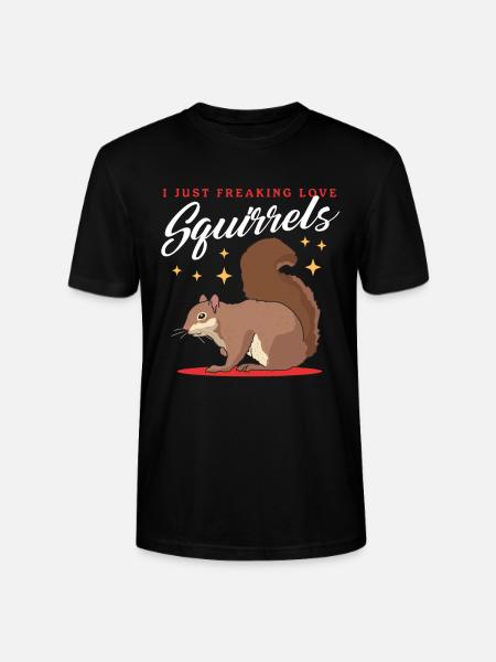Süßes Eichhörnchen Hörnchen Grauhörnchen Geschenk - Stanley/Stella Unisex Bio-T-Shirt CRAFTER - Schwarz