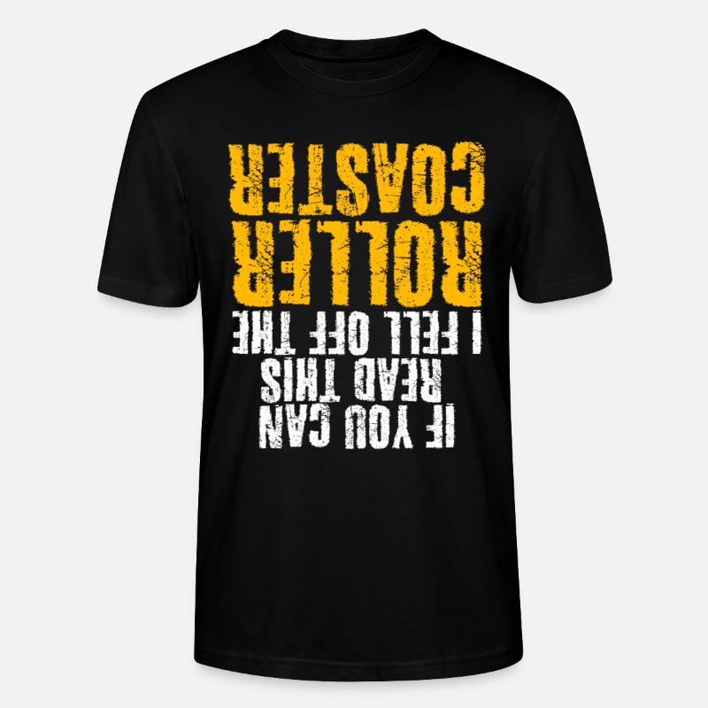 Achterbahn Spruch Achterbahnfahrer - Stanley/Stella Unisex Bio-T-Shirt CRAFTER - Schwarz