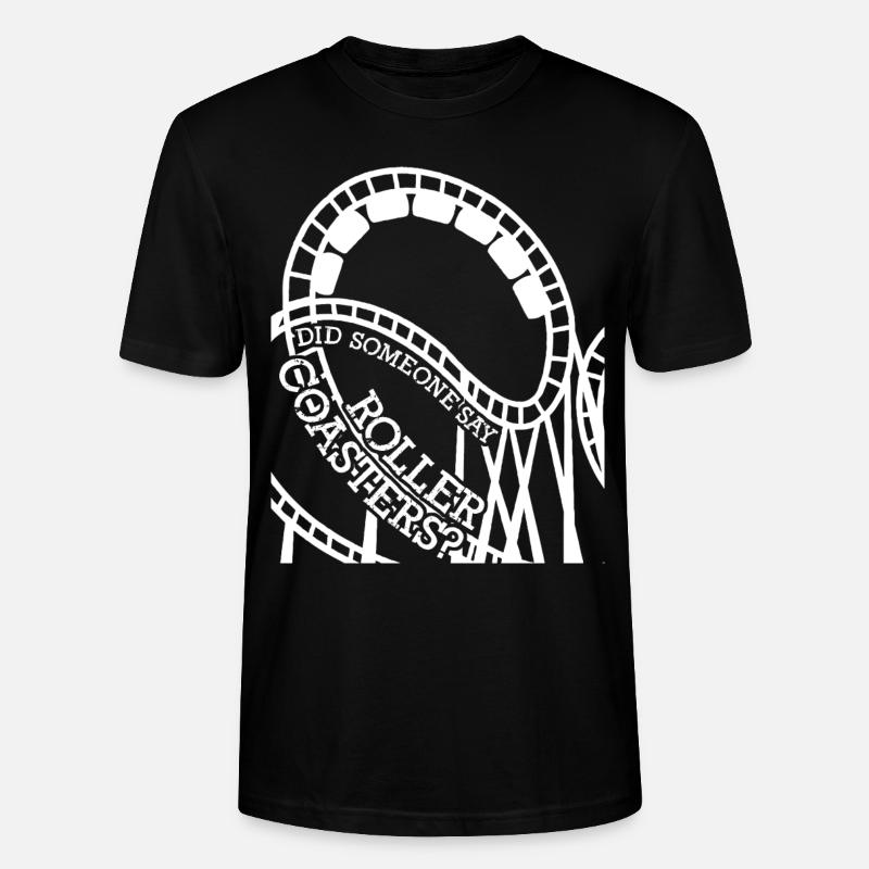 Achterbahnfahrer Spruch Achterbahn - Stanley/Stella Unisex Bio-T-Shirt CRAFTER - Schwarz