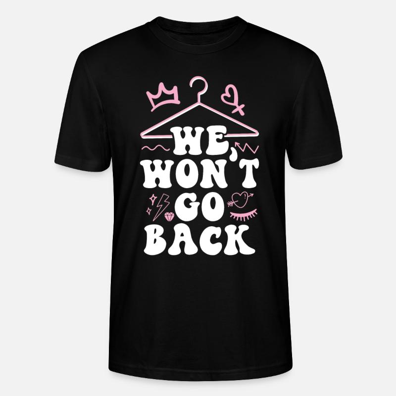 Feminist We Won't Go Back - Stanley/Stella Unisex Bio-T-Shirt CRAFTER - Schwarz