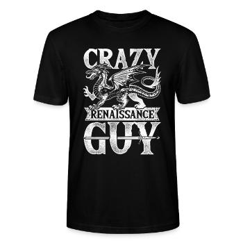 Mittelalterfest Crazy Renaissance Guy - Stanley/Stella Unisex Bio-T-Shirt CRAFTER - Schwarz - Vorne - Alina (178cm) & Michal (187cm)
