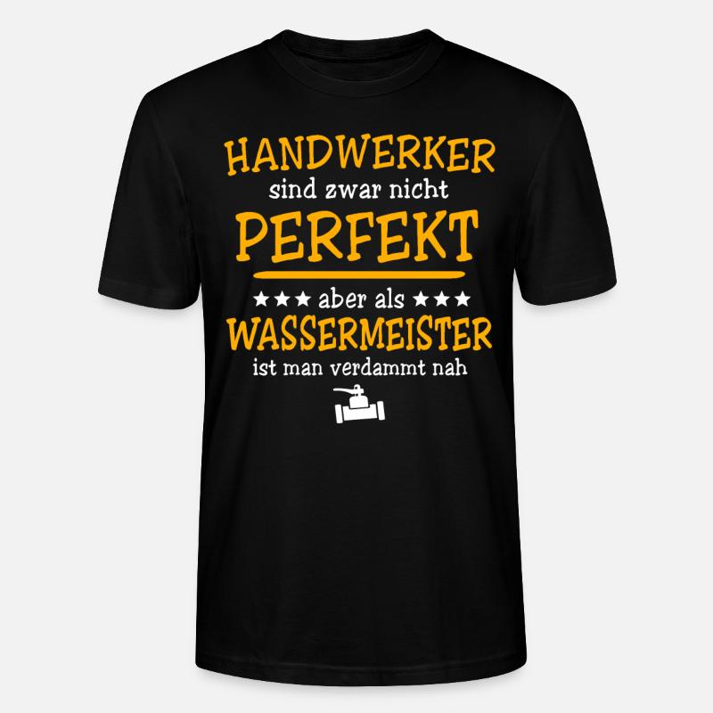 Wassermeister Handwerker - Stanley/Stella Unisex Bio-T-Shirt CRAFTER - Schwarz