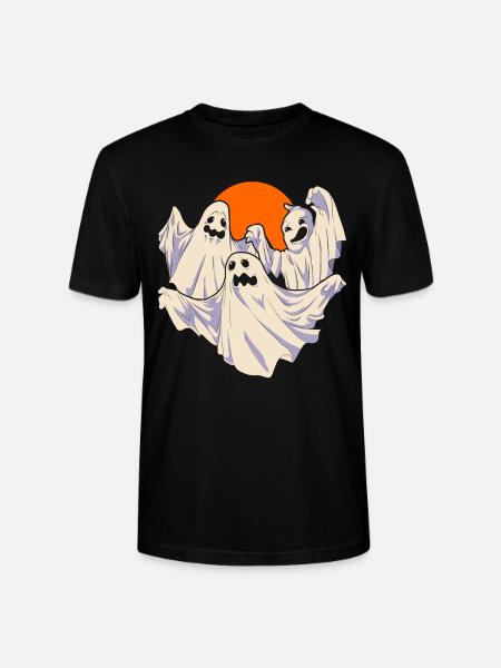 Ghost Halloween Costume Gift Ghost - Stanley/Stella CRAFTER Unisex Organic T-Shirt - black