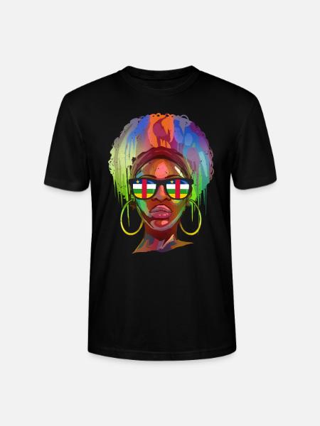 Central African Republic - Stanley/Stella CRAFTER Unisex Organic T-Shirt - black