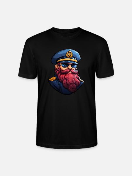 Matrose mit Bart - Stanley/Stella Unisex Bio-T-Shirt CRAFTER - Schwarz