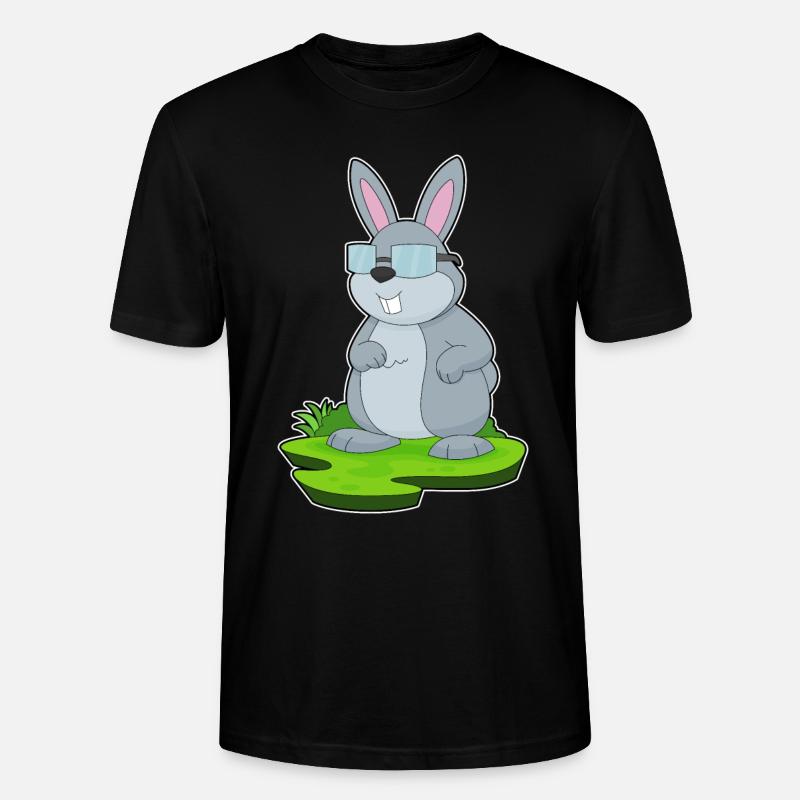 Hase Brille - Stanley/Stella Unisex Bio-T-Shirt CRAFTER - Schwarz