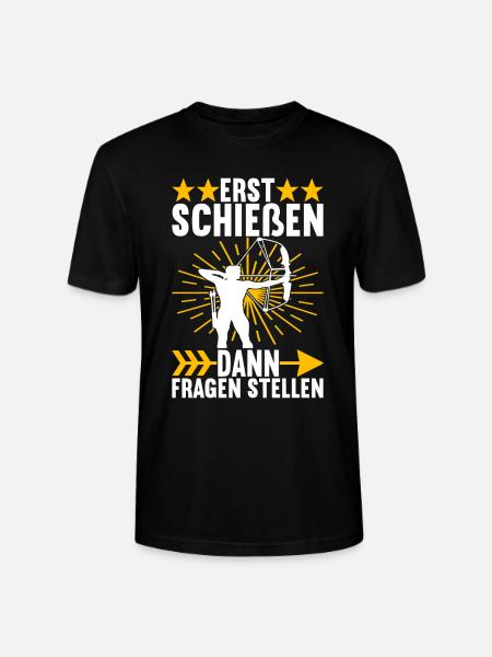 Bogenschießen Bogenschütze - Stanley/Stella Unisex Bio-T-Shirt CRAFTER - Schwarz