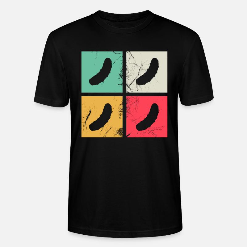Gurke Essiggurke Kukumer Retro Geschenk - Stanley/Stella Unisex Bio-T-Shirt CRAFTER - Schwarz