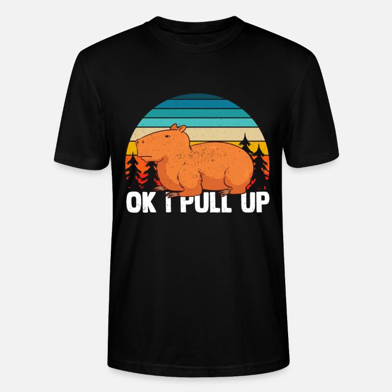 Capybara Meme Capybara Rongeur - T-shirt bio CRAFTER Stanley Stella Unisexe - noir
