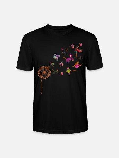 Witches Gift Creepy Dandelion Halloween - Stanley/Stella CRAFTER Unisex Organic T-Shirt - black