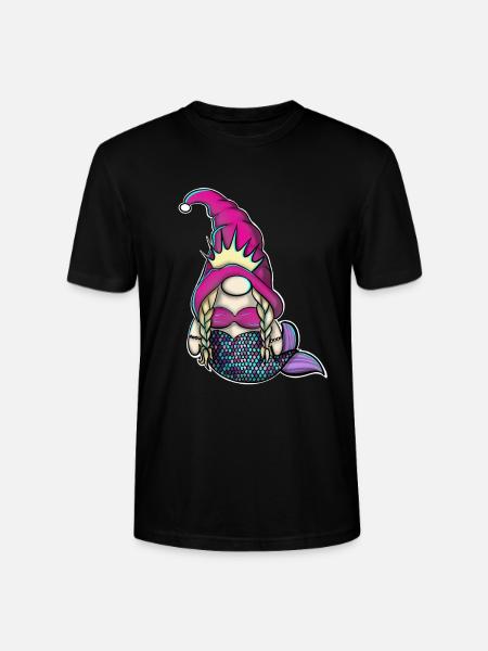 Mermaid Gnome Gnome - Stanley/Stella CRAFTER Unisex Organic T-Shirt - black