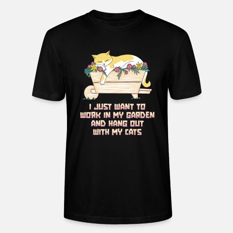 Hobbygärtner Garten Gartenkatze - Stanley/Stella Unisex Bio-T-Shirt CRAFTER - Schwarz