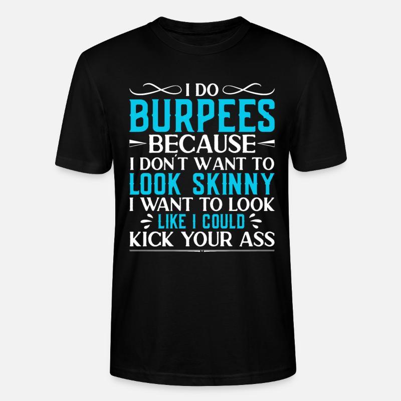 Burpees Exercises Workout - Stanley/Stella CRAFTER Unisex Organic T-Shirt - black