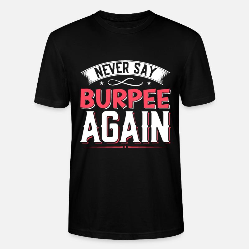 Burpees Übungen Workout - Stanley/Stella Unisex Bio-T-Shirt CRAFTER - Schwarz