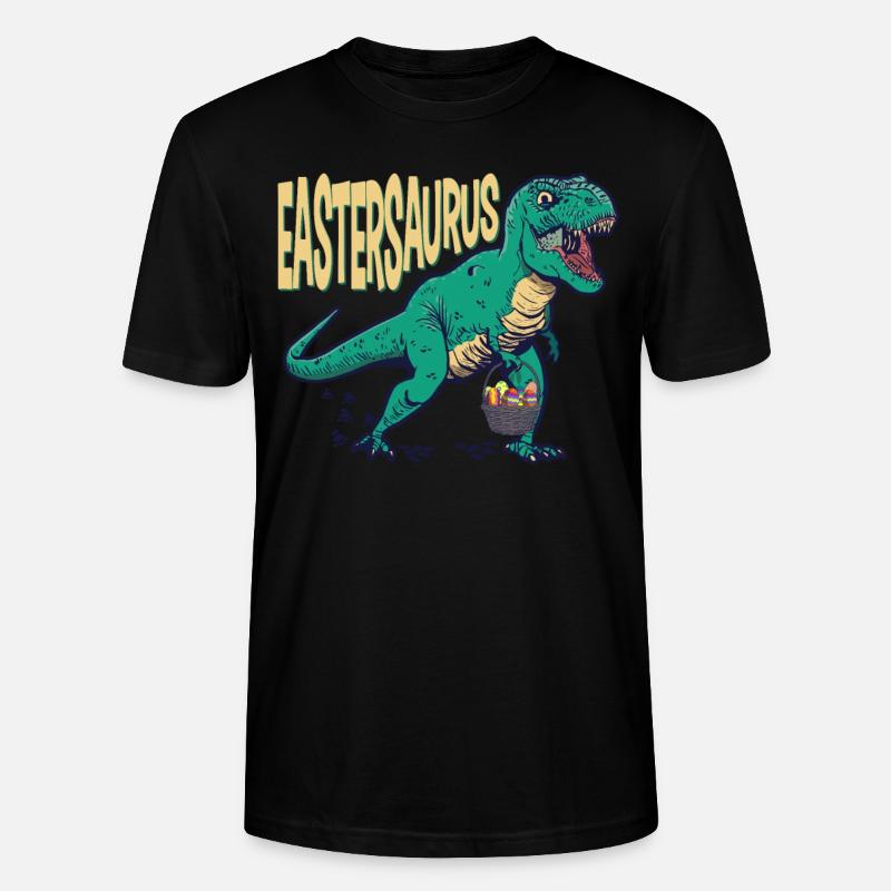 Eastersaurus Ostern T-Rex Dinosaurier Osterhase - Stanley/Stella Unisex Bio-T-Shirt CRAFTER - Schwarz