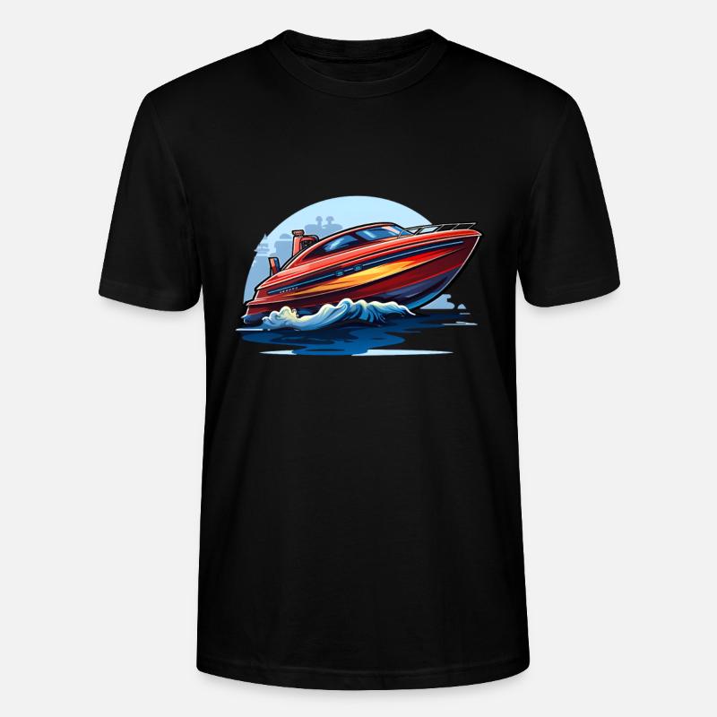Motorboot - Stanley/Stella Unisex Bio-T-Shirt CRAFTER - Schwarz