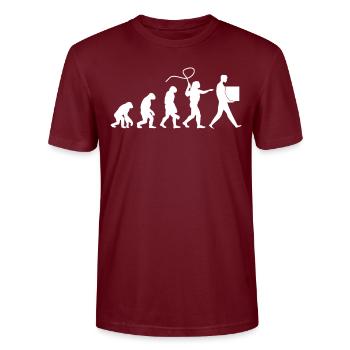 Paketzusteller Postbote Paketbote - Stanley/Stella Unisex Bio-T-Shirt CRAFTER - Burgunderrot - Vorne - Alina (178cm) & Michal (187cm)