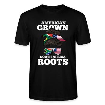 Afrique du Sud - T-shirt bio CRAFTER Stanley Stella Unisexe - noir - Devant - Alina (178cm) & Michal (187cm)