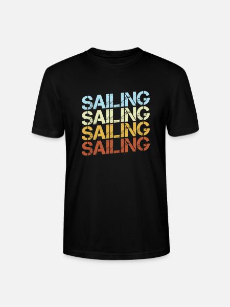 Sailing Retro - Stanley/Stella CRAFTER Unisex Organic T-Shirt - black