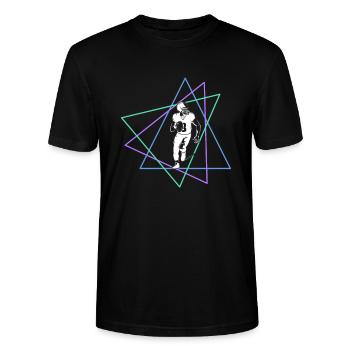 Rugby - T-shirt bio CRAFTER Stanley Stella Unisexe - noir - Devant - Alina (178cm) & Michal (187cm)