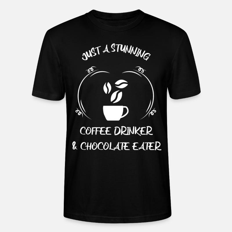 Café, expresso, café et chocolat - T-shirt bio CRAFTER Stanley Stella Unisexe - noir